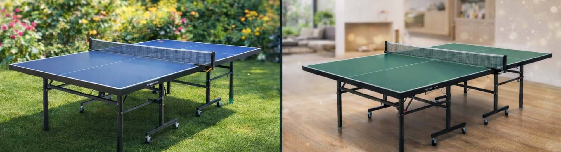 Outdoor vs indoor table tennis tables