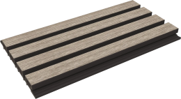 חיפוי קיר חוץ WPC אפור עם שחור